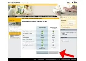 SCHUFA Produktauswahl