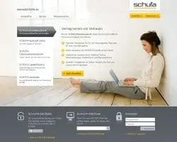 Startseite SCHUFA Screenshot